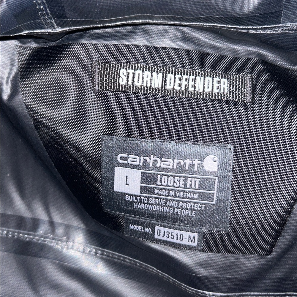 Carhartt Big and Tall Storm Defender Loose Fit Midweight Jacket Waterproof SZ L - Picture 2 of 12